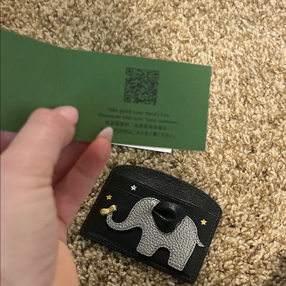 Kate spade Elephant Design Black Card Holder - Picture 6 of 6
